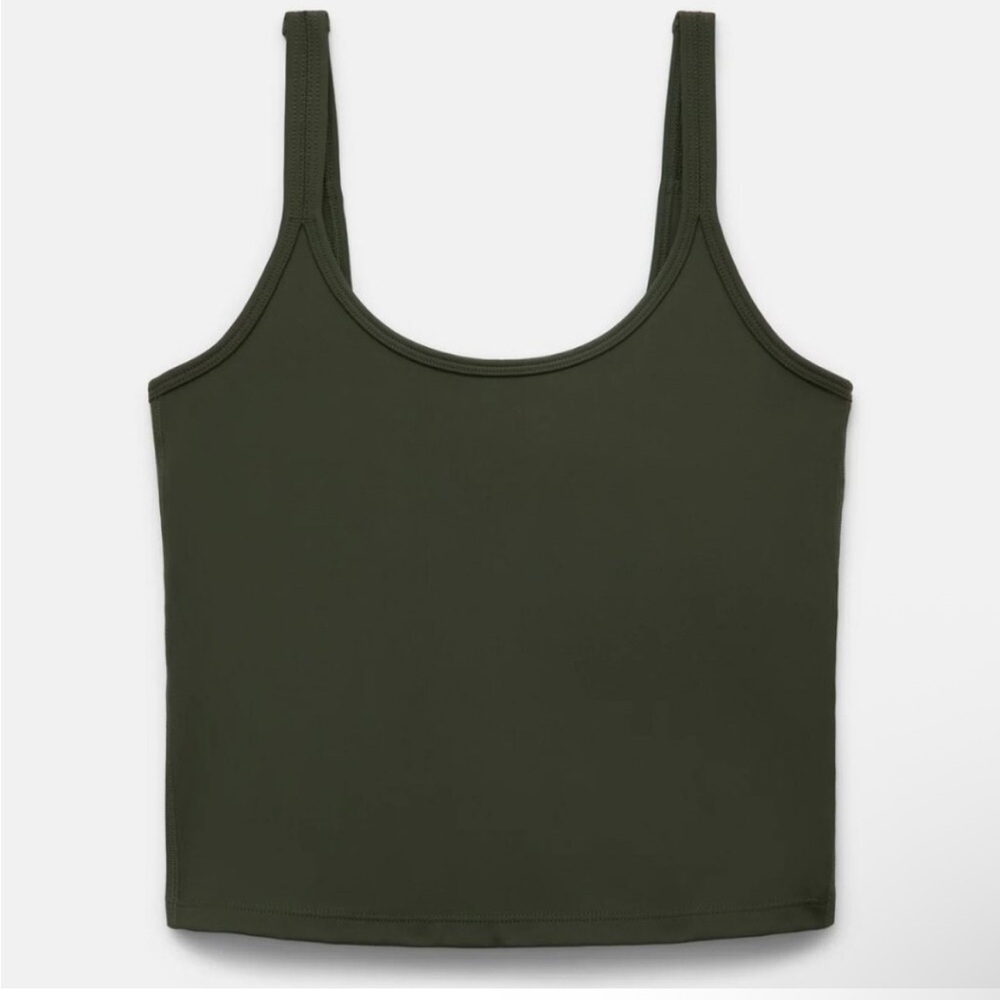 Girlfriend Collective Green Gemma Scoop Neck Tank